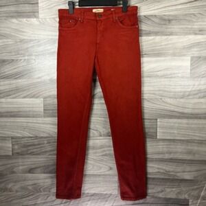 Sanctuary Womens The Charmer Slim Skinny Jeans Red Pockets Medium Wash USA 27